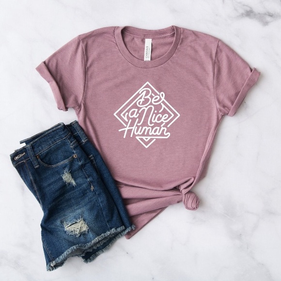 Be a Nice Human T-shirt • Made to order! 🧶 - Picture 2 of 8